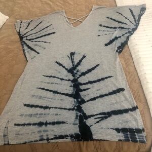 Cozy Batwing Tie Dye Dress